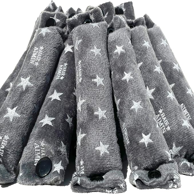 Aimin Hair Heatless Hair Curlers No Heat, Heatless Curls Overnight Blowout Rods, No Heat Hair Curlers To Sleep In, Soft Flexi Rods For Long Hair, Thick Curling Rod Styling Tools (20pcs dark gray)