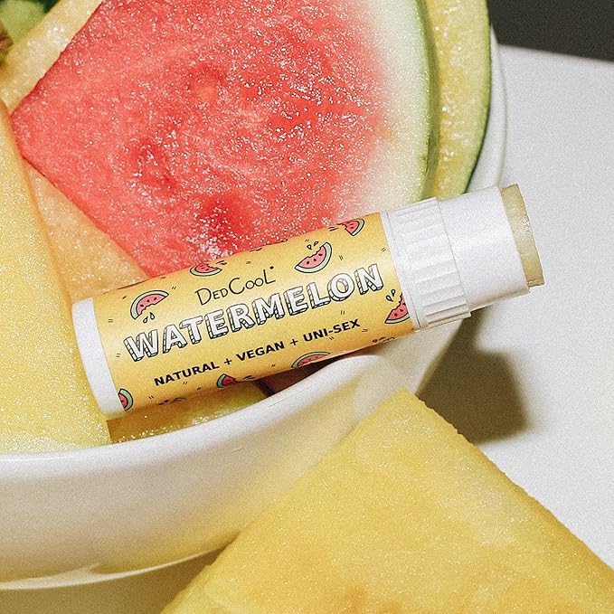 DedCool - Jumbo Vegan Lip Balm Stick | Clean, Non-Toxic Fragrance For All (Watermelon, 2 Pack)