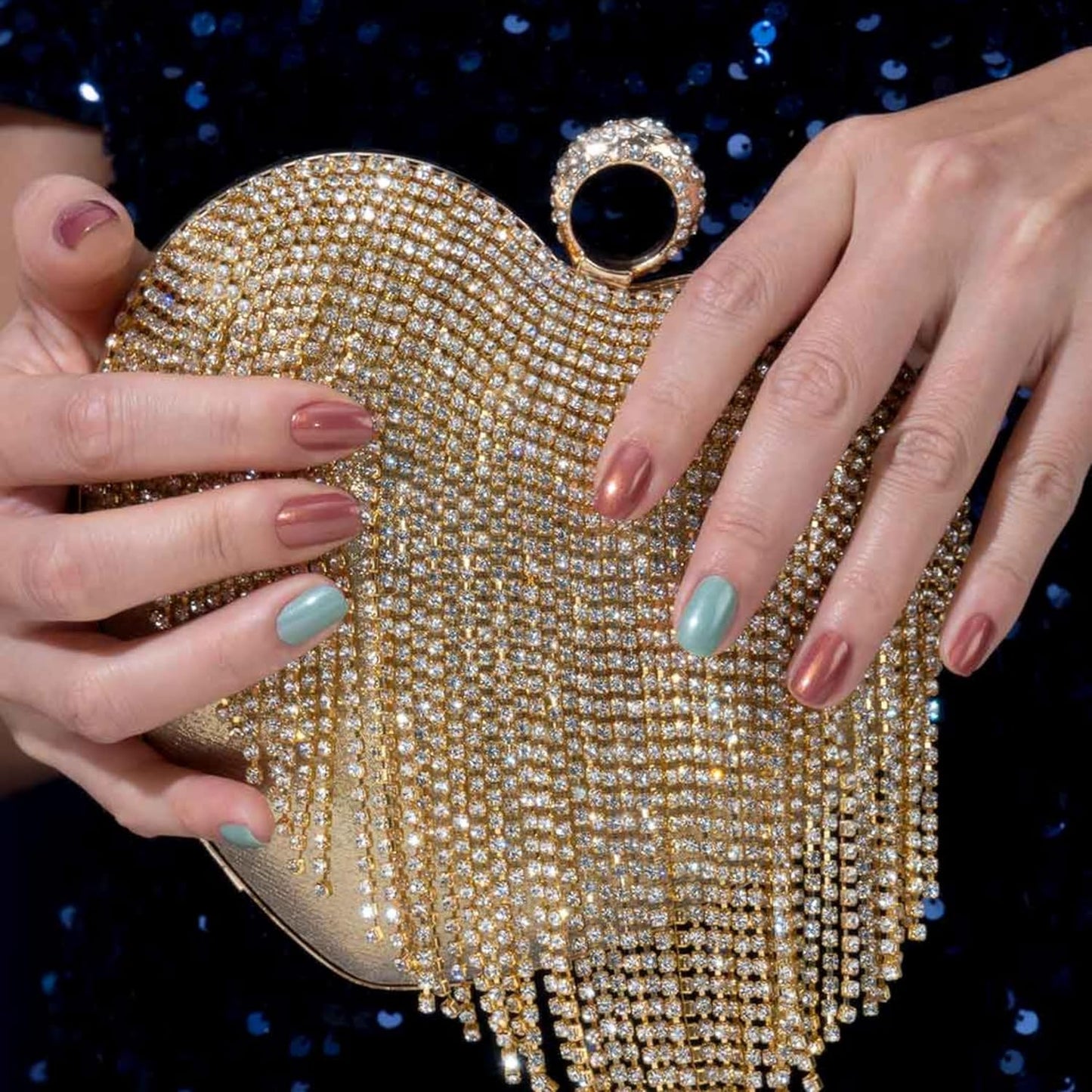 essie gel couture long-lasting nail polish, vegan, be dazzled, rose, multi-faceted, 0.46 fl oz