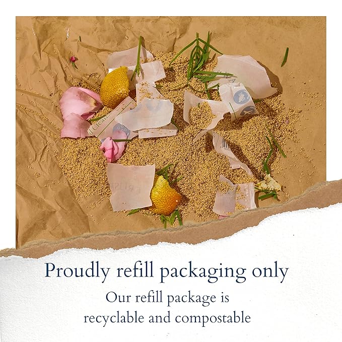 Daily 3 in 1 Facial Cleanser, Exfoliator and Wash-off Mask, Vegan, Cruelty Free, Plastic Free, Travel Friendly, 1 Month Supply Refill (60 Tablets) (Purifying)