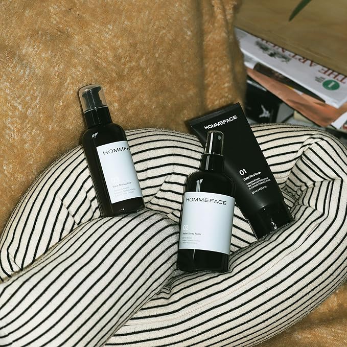 HOMMEFACE Men’s Herbal Spray Face Toner, 8.45 fl. oz. - Alcohol-Free, Hydrating and Balancing Facial Mist with Witch Hazel, CICA Extract, Anti Aging, Aftershaving, for All Skin Types